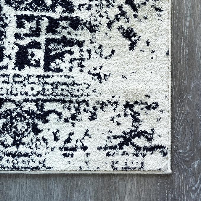 Rugs.com Arlington Collection Rug – 7' x 10' Blue Medium-Pile Rug Perfect for Living Rooms, Large Dining Rooms, Open Floorplans