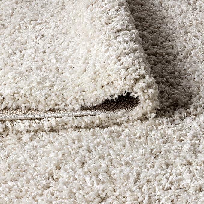 JONATHAN Y Mercer Shag Plush Tassel Cream Indoor Area Rug, 4x6, Contemporary, Modern, Easy-Cleaning for Living Room, Bedroom, Kitchen, Pet Friendly, Non-Shedding (MCR100D-4)