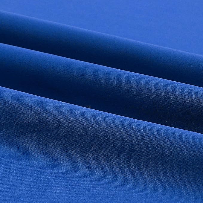 Blackout Curtain Panels/Drapes 72 Inch Length Solid Energy Efficient Room Darkening Bedroom Curtains Thermal Insulated Grommet Top 52 x 72 Inches Royal Blue