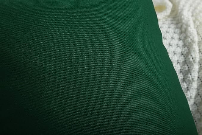 TangDepot Handmade Decorative Solid 100% Cotton Canvas Throw Pillow Covers/Cushion Covers, 45 Colors Available - (20" x20" , Deep Green, 2 Count (Pack of 1))