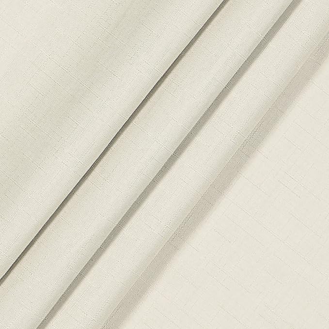 Eclipse Kendall Solid Textured Blackout Thermal Insulated Lining Grommet Window Curtain for Bedroom (1 Panel), 42 in x 63 in, Ivory