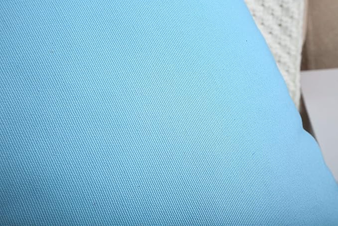 TangDepot Handmade Decorative Solid 100% Cotton Canvas Throw Pillow Covers/Pillow Shams, (28"x28", Sky Blue), 1 Count (Pack of 1)