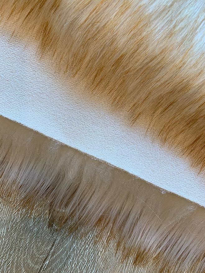 LAMBZY Faux Sheepskin Super Soft Hypoallergenic Silky Shag Bear Rug for Living Room, Kids Room, Sofa (2'x3', White/Brown Tips)