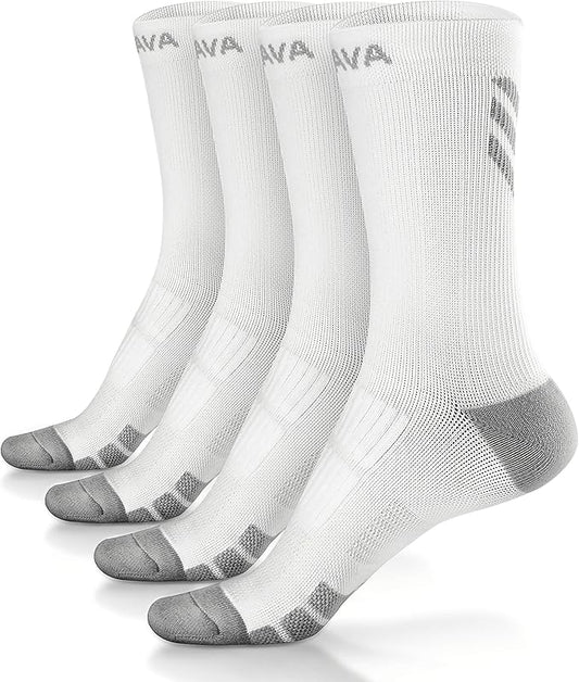 DOVAVA Dri-tech Compression Crew Socks (4/6 Pairs), Comfort Boost Circulation