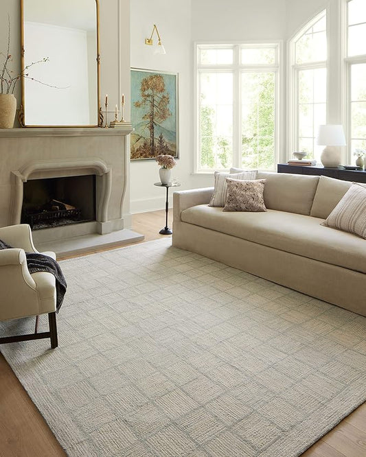 Loloi Chris Loves Julia Francis Collection FRA-03 Silver/Sky 3'-6" x 5'-6" Accent Rug