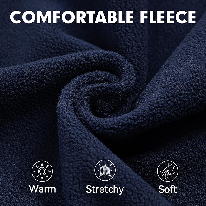cyeollo Dog Sweaters for Small Dogs, Turtleneck Fleece Dog Sweater Stretchy Pullover Dogs Jacket Doggie Vest Lightweight Soft Warm Winter Pet Clothes, Navy Blue M