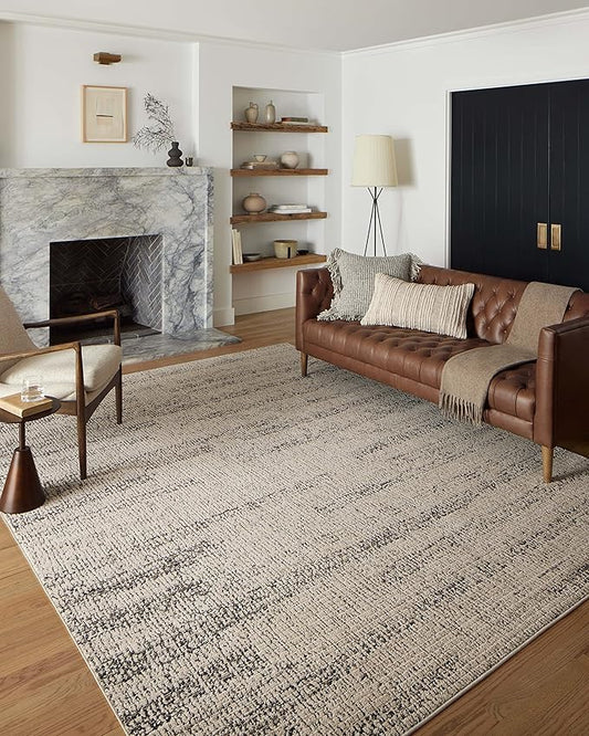 Loloi Darby Collection DAR-02 Oatmeal/Charcoal 7'-10" x 10' Area Rug