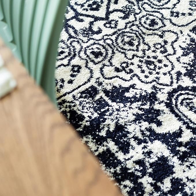 Rugs.com Arlington Collection Rug – 3' x 5' Blue Medium-Pile Rug Perfect for Living Rooms, Large Dining Rooms, Open Floorplans