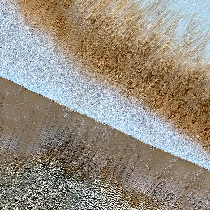 LAMBZY High Pile Super Soft Faux Sheepskin Rug (4'x6', White/Brown Tips)