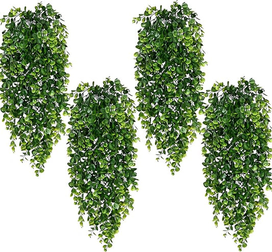 Waipfaru 8Pcs Fake Hanging Plants 2.7ft Fake Plants UV Resistant Fake Vines Artificial Decor for Indoor Outdoor Party Wall Porch Wedding Decoration