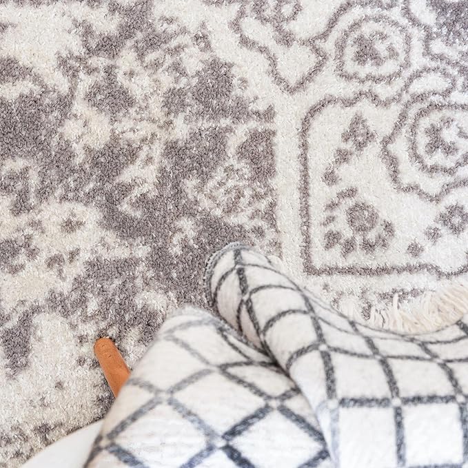 Rugs.com Arlington Collection Rug – 10' x 13' White Medium-Pile Rug Perfect for Living Rooms, Large Dining Rooms, Open Floorplans