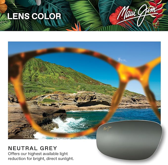 Maui Jim Polarized Women's Punchbowl Rectangular Sunglasses