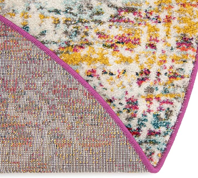 Rugs.com Arlington Collection Rug – 6 Ft Round Multi Medium-Pile Rug Perfect for Kitchens, Dining Rooms