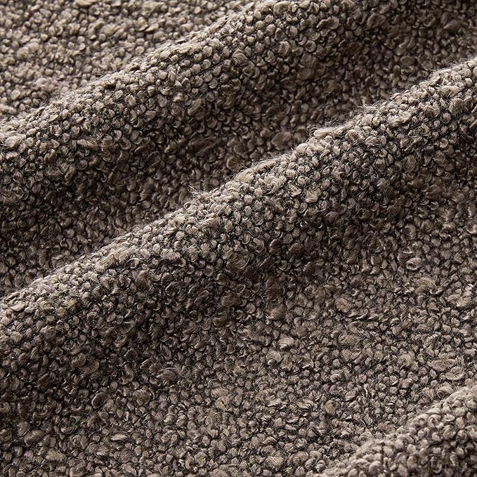Mixhug Decorative Boucle Throw Pillow Covers, Chocolate Brown, 12 x 20 Inches, Pack of 2 - Textured Boho Pillow Covers for Couch and Bed