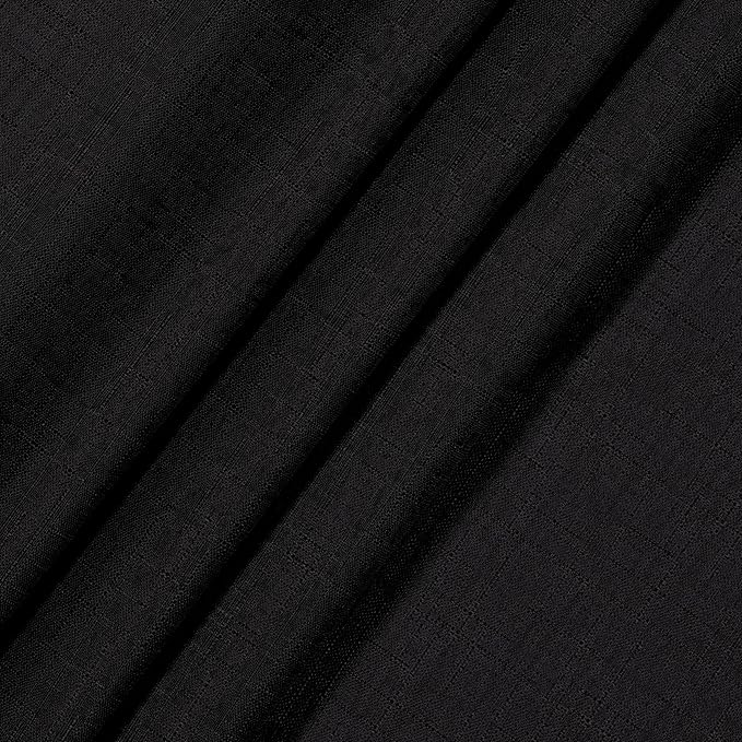 ECLIPSE Kendall Modern Blackout Thermal Rod Pocket Window Curtain for Bedroom or Living Room (1 Panel), 42" x 63", Black