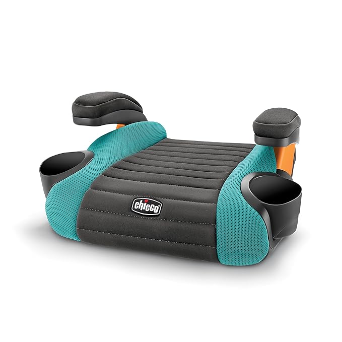Chicco GoFit Backless Booster Car Seat Without Latch Attachment, Travel Booster Seat for Car, Portable Car Booster Seat for Children 40-110 lbs. | Raindrop/Blue