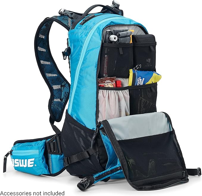 USWE Shred 25L Backpack, a High End Daypack for MTB, E-MTB, Mountain Bike, Blue