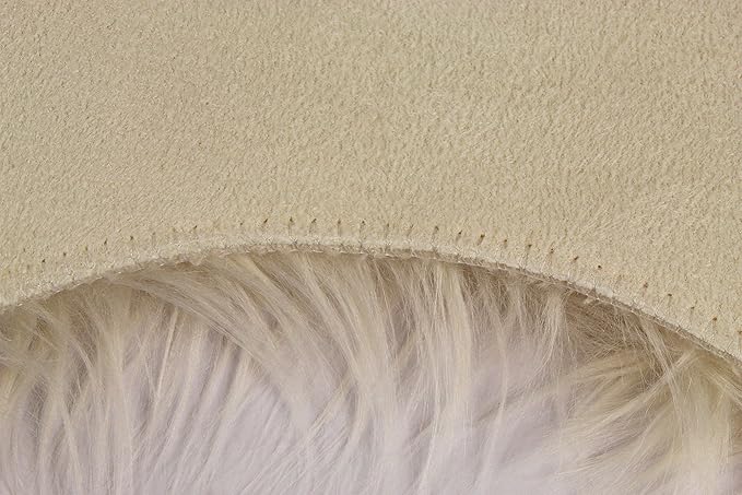 Nouvelle Legende Faux Fur Sheepskin Rug Duo, Soft, Plush, Premium High-Pile Accent Rug for Bedrooms, Hallways & Living Spaces, Warm & Cozy, Decorative, Faux Leather Backing, 23" x 73", Ivory White