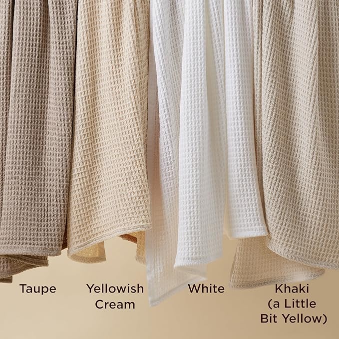Bedsure Gentlesoft 100% Cotton Blanket King Size for Bed - Breathable and Soft, Thick Cozy Waffle Weave Christmas Blanket Gift for Women, Light Beige, 104x90 inches