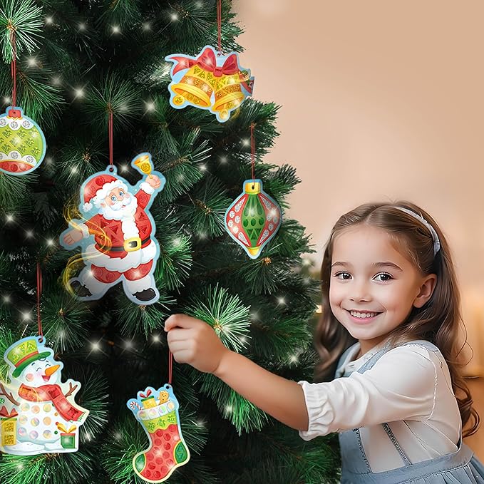 Imagimake Mirror Mosaic Christmas Kids Art Set | DIY Craft Kit | Foil Stickers for Kids | Christmas Activities| Mosaic Kit | Travel Toys | Fun Christmas Gifts for Grandkids Ages 3,4,5,6,7,8