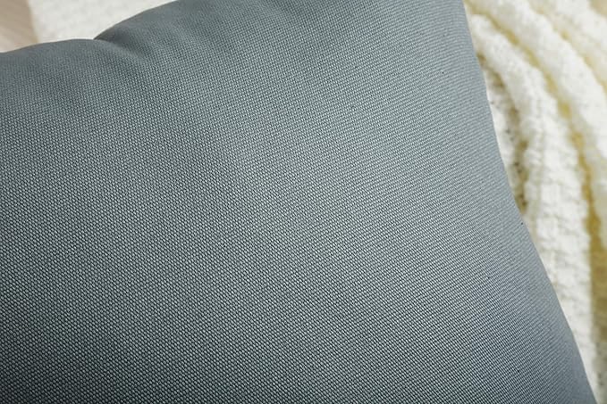 TangDepot Handmade Decorative Solid 100% Cotton Canvas Throw Pillow Covers/Pillow Shams, (28" x28" , Steel Grey, 1 Count (Pack of 1))