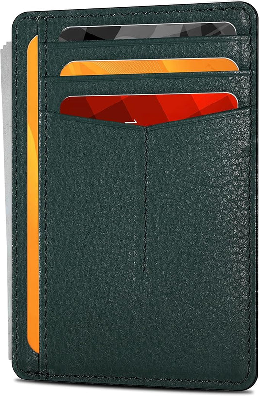 Oak Leathers Leather Slim Minimalist Wallet for Men & Women RFID Front Pocket Leather Card Holder Wallets