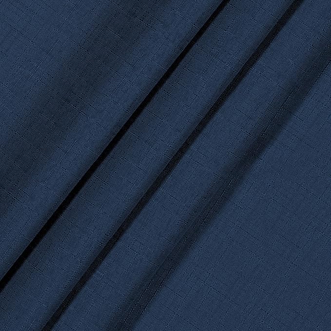 ECLIPSE Kendall Modern Blackout Thermal Rod Pocket Window Curtain for Bedroom or Living Room (1 Panel), 42" x 54", Denim