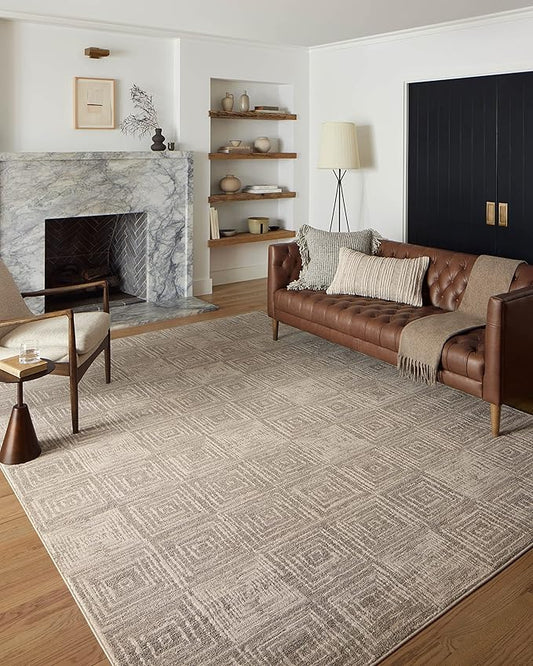 Loloi Darby Collection DAR-05 Beige/Grey 2'-7" x 12'-0" Runner Rug