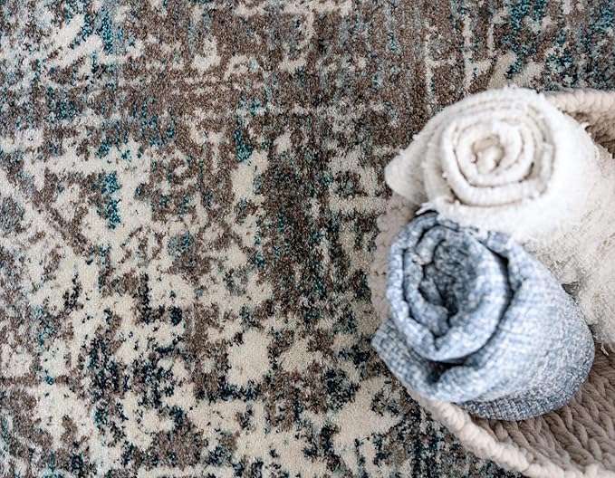 Rugs.com Arlington Collection Rug – 6' x 9' Grey Medium-Pile Rug Perfect for Living Rooms, Large Dining Rooms, Open Floorplans