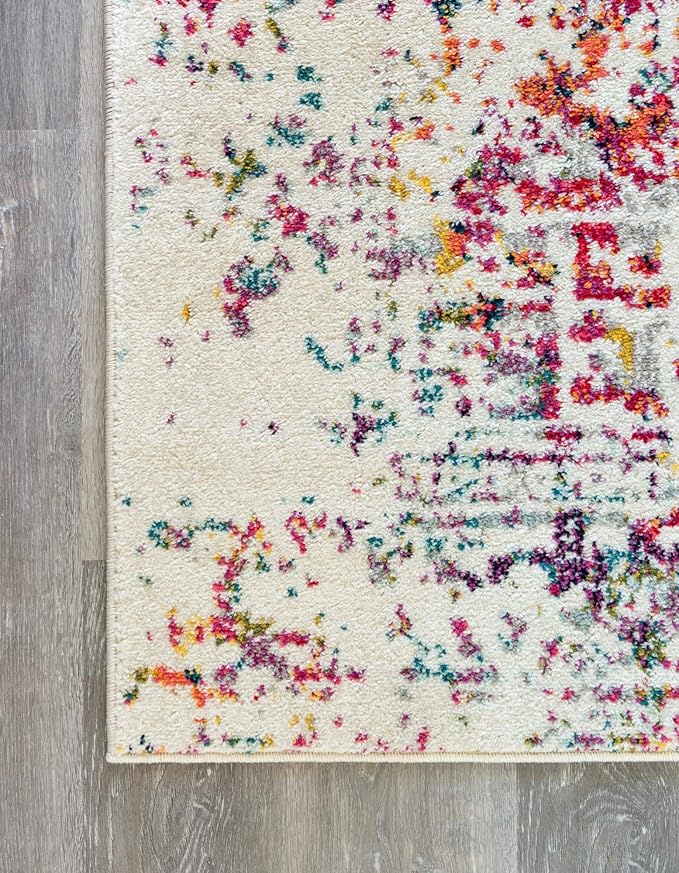 Rugs.com Arlington Collection Rug – 12 Ft Runner Multi Medium-Pile Rug Perfect for Hallways, Entryways