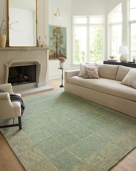 Loloi Chris Loves Julia Francis Collection FRA-02 Green/Natural 2'-6" x 9'-9" Runner Rug