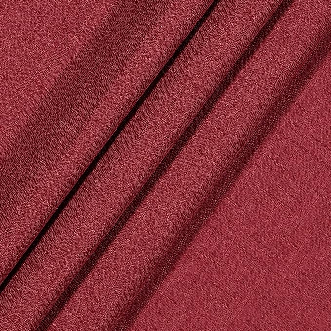 ECLIPSE Kendall Modern Blackout Thermal Rod Pocket Window Curtain for Bedroom or Living Room (1 Panel), 42 x 95, Ruby