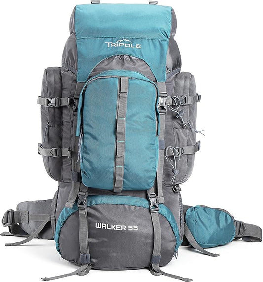 Tripole Walker 65 Litres Rucksack | Internal Frame With Metal Rod | Rain Cover | Bottom Opening | Laptop Section