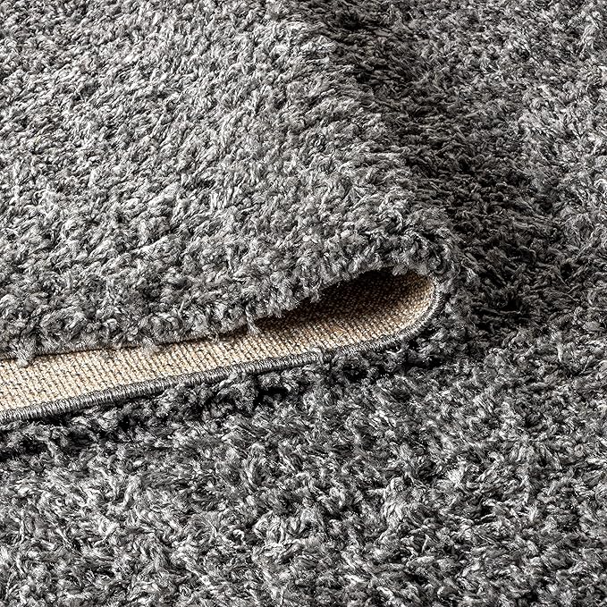 JONATHAN Y Mercer Shag Plush Tassel Charcoal Indoor Area Rug, 5x8, Contemporary, Modern, Easy-Cleaning for Living Room, Bedroom, Kitchen, Pet Friendly, Non-Shedding (MCR100B-5)