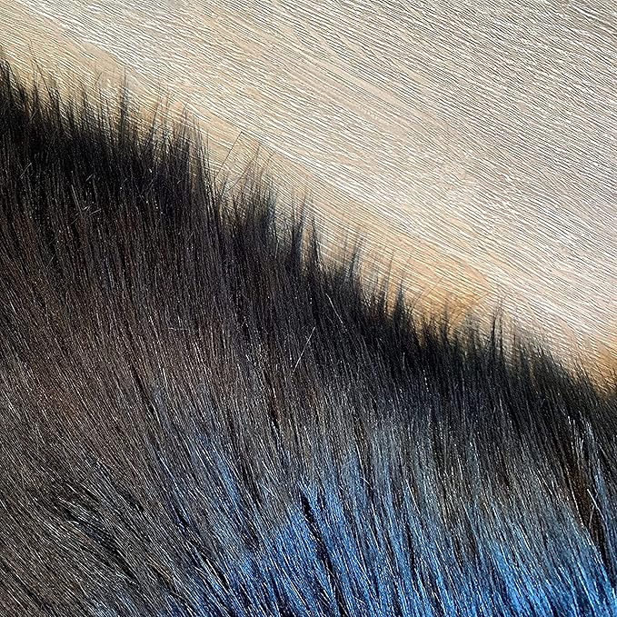 LAMBZY High Pile Super Fluffy Soft Faux Sheepskin Rug | Faux Sheepskin Rugs for Living Room Playroom Bedroom | Classic Super Soft to Touch Rug (8'x11', Black)