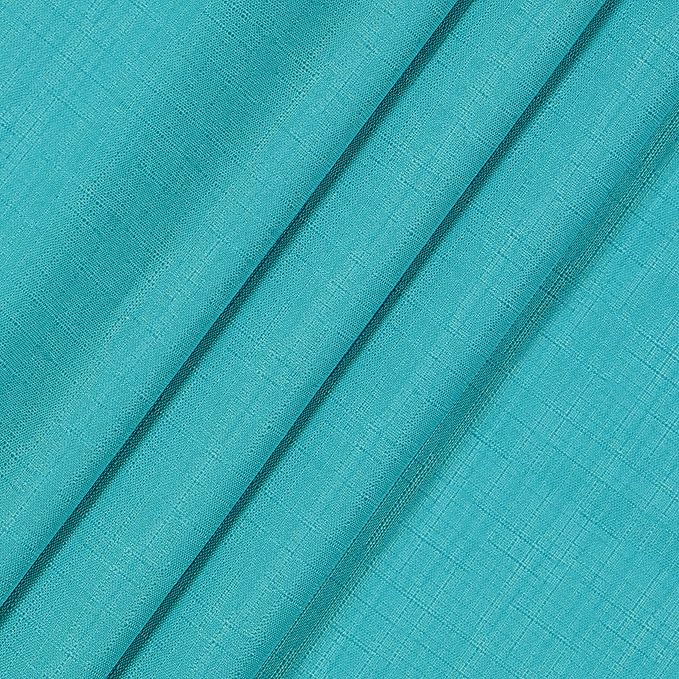 ECLIPSE Kendall Modern Blackout Thermal Rod Pocket Window Curtain for Bedroom or Living Room (1 Panel), 42 X 63, Turquoise